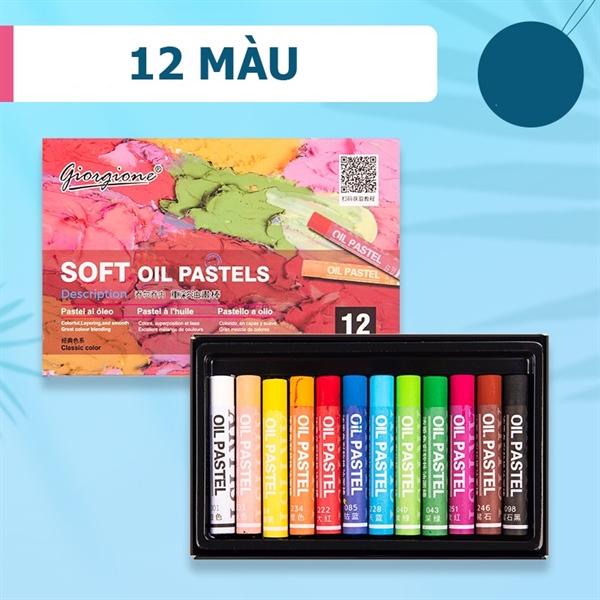 Bộ sáp màu dầu dùng để vẽ, bằng sáp và bột màu, hiệu: Giorgione