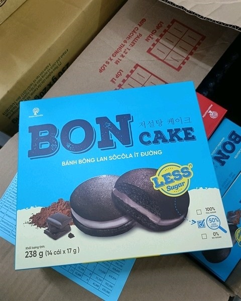 Bánh bông lan socola ít đường Bon cake