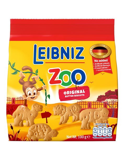 Bánh qui bơ hình thú Leibniz Zoo 100g
