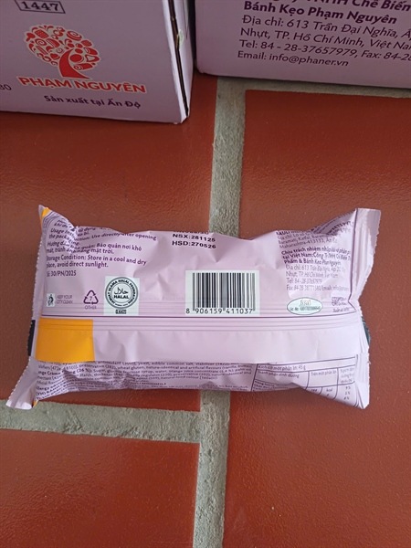 Bauli bánh sừng trâu Bauli Moonfils mứt cam 45g