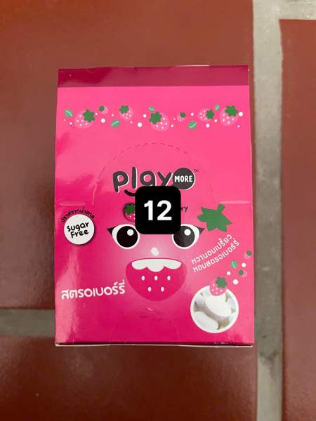 Kẹo the play more không đường dâu tây 22g