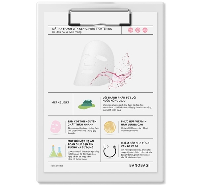 Mặt nạ Banobagi Vita genic Jelly mask pore tightening