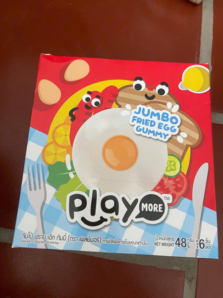 Kẹo dẻo hình trứng chiên Jumbo Playmore 48g