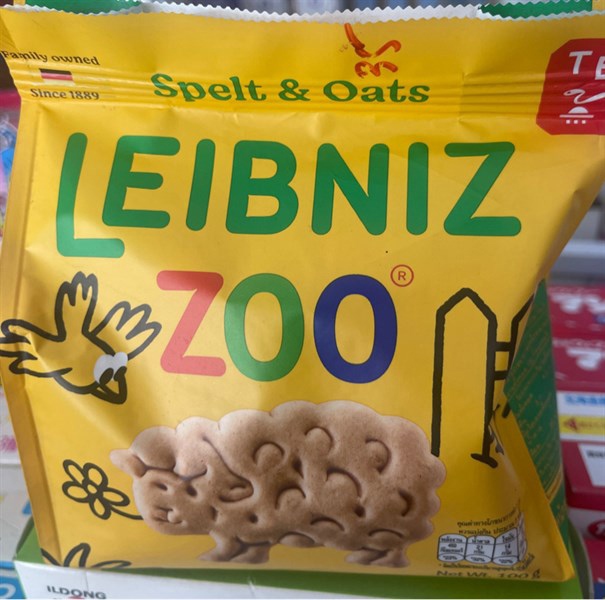 Bánh qui lúa mì yến mạch hình thú Leibniz Zoo 100g