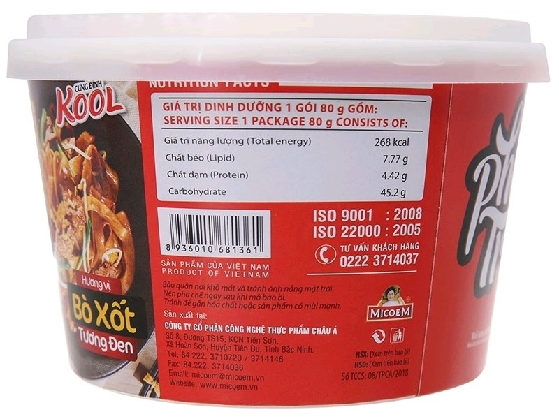Phở trộn Cung Đình Kool bò xốt tương đen 80g