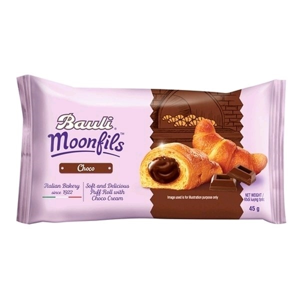 Bánh sừng trâu Bauli Moonfils Choco gói 45GR