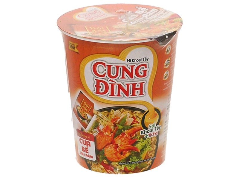 Mì ly khoai Tây Cung Đình cua bể rau răm