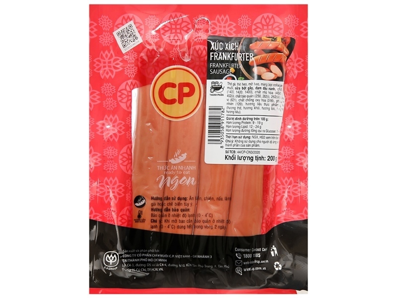 Xúc xích frankfurter CP 200g