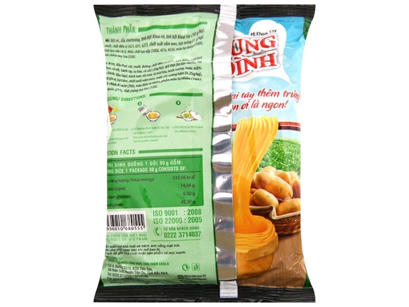Mì khoai Tây Cung Đình lẩu tôm chua cay 85g