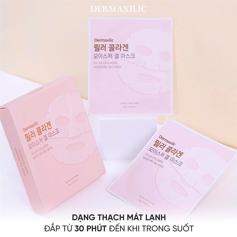 Mặt nạ thạch hồng Dermaxilic 5 miếng- Hàng công ty