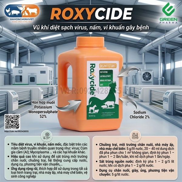 Roxycide 1kg (sát trùng bột)