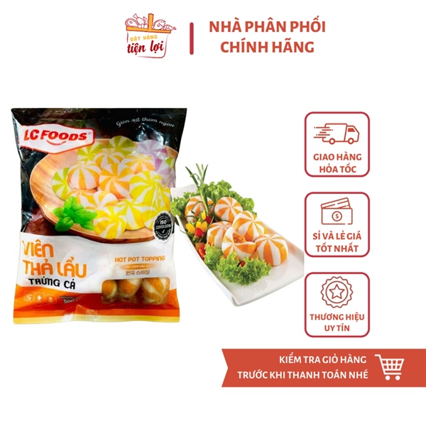 Viên Thả Lẩu Trứng Cá Cam LC 500gr