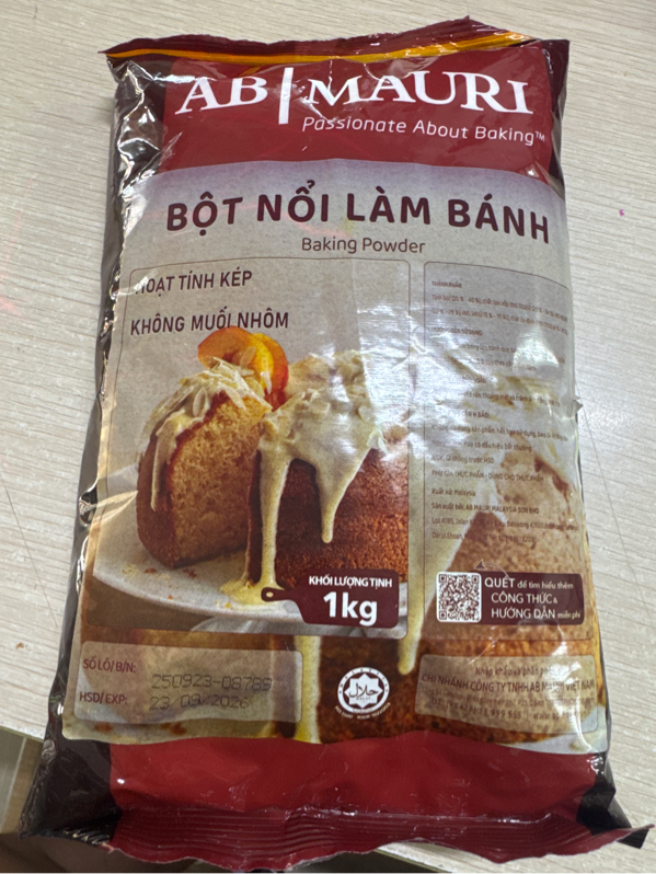 Bột nổi baking powder Mauri 1 kg
