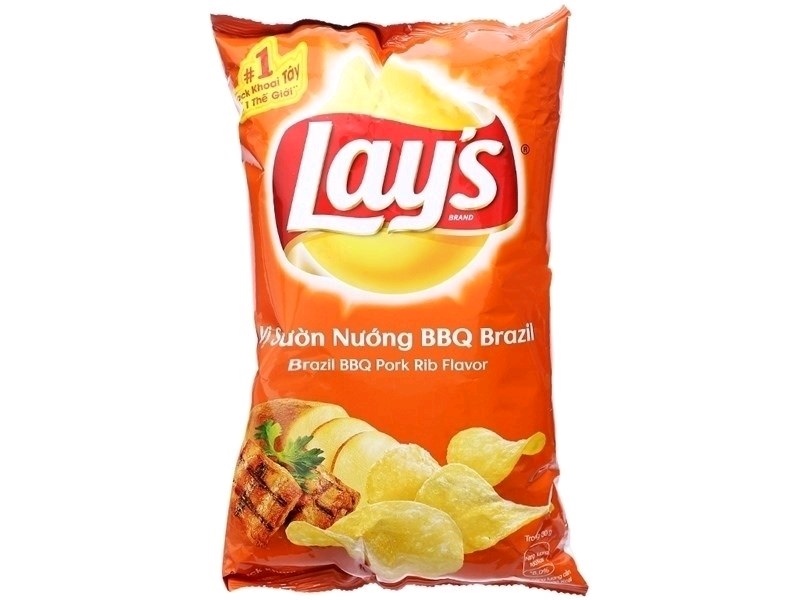 Lay's snack khoai Tây vị sườn nướng BBQ 90g