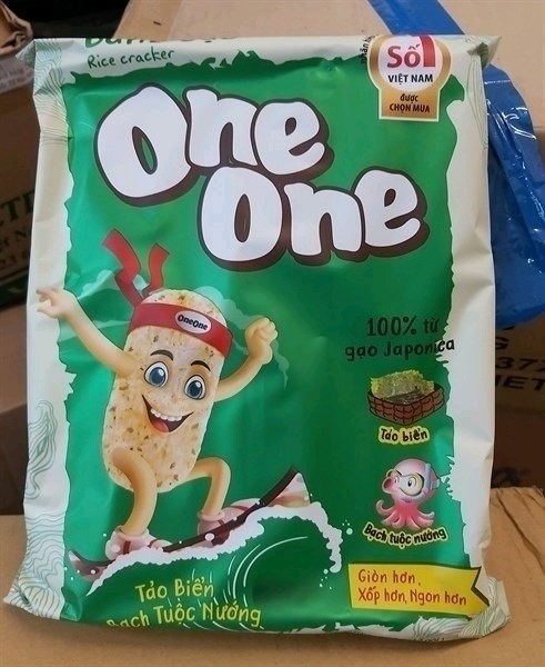Bánh gạo tảo Biển Bạch tuộc nướng One One gói 104g