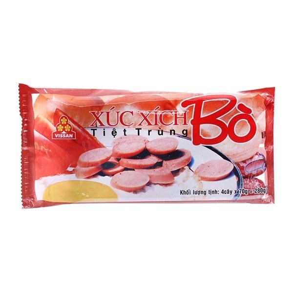 Xúc xích tiệt trùng bò Vissan 280g