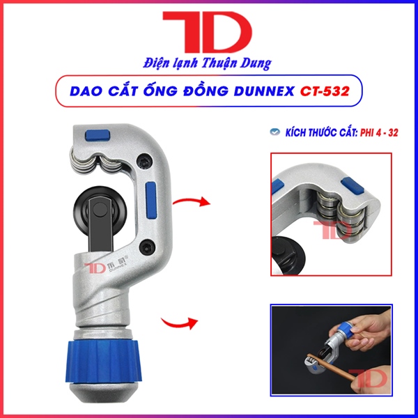 DAO CẮT ỐNG ĐỒNG DUNNEX, MODEL CT-532, (4 -32mm) - thùng 50 cái (Cái)