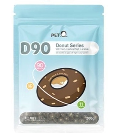 Thức ăn hạt mèo mix gà sấy Donut D90K | PetQ