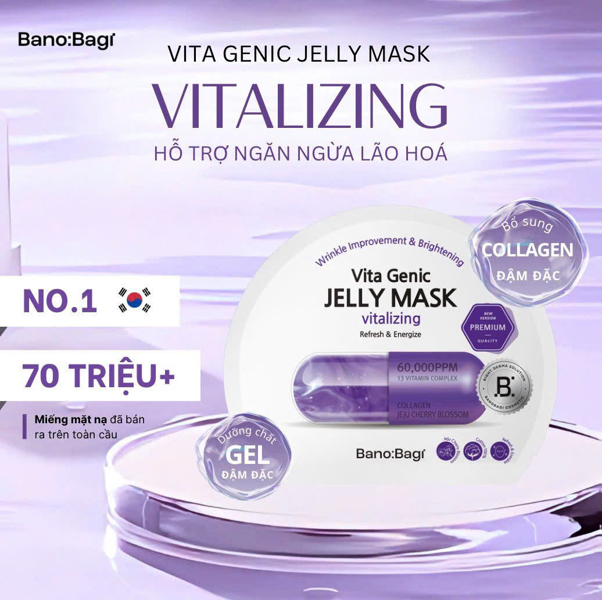 MN BANOBAGI VITA GENIC JELLY MASK VITALIZING(TÍM*30)