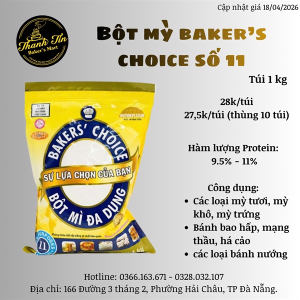 Bột mì Bakers'choice số 11