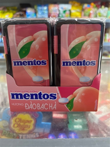 Kẹo ngậm Mentos đào Bạc Hà