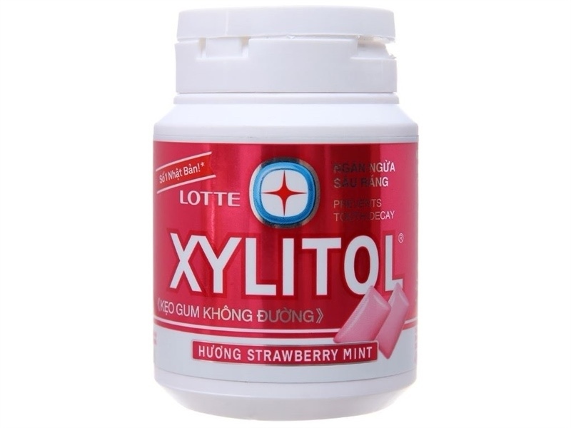 Kẹo cao su Xylitol dâu 58GR