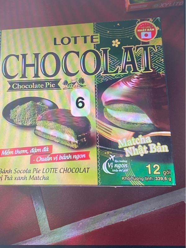 Bánh chocolat Lotte trà xanh
