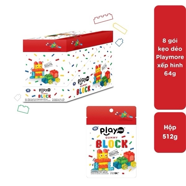 Kẹo dẻo xếp hình Playmore 64g
