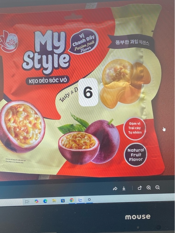 Kẹo dẻo bóc vỏ vị chanh dây My style 120g