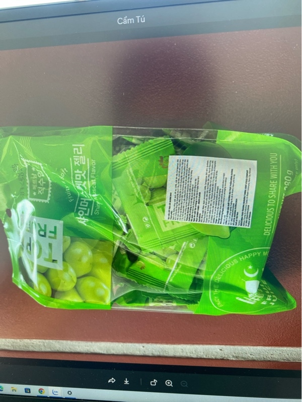 Kẹo top fruit nho xanh