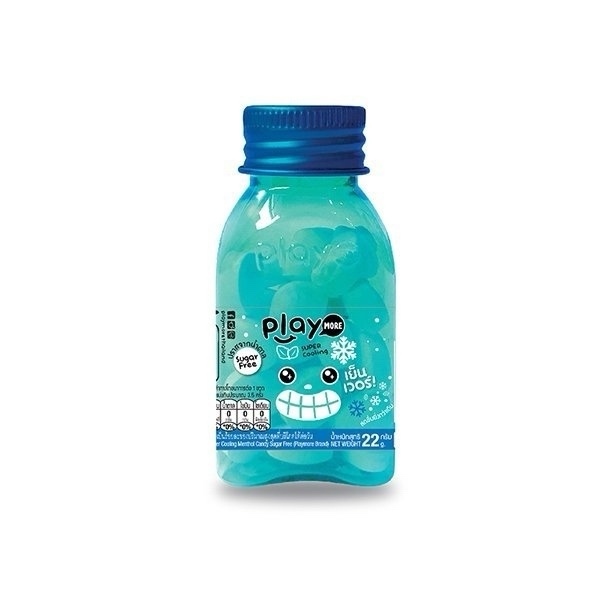 Kẹo the siêu mát lạnh Hương Bạc Hà Playmore hũ 22g