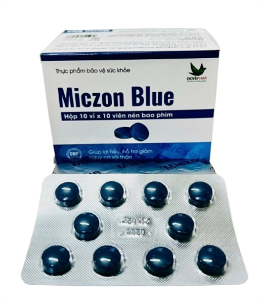 Hỗ trợ lợi tiểu sát trùng đường tiểu Miczon Blue Medypharm (H/100v)