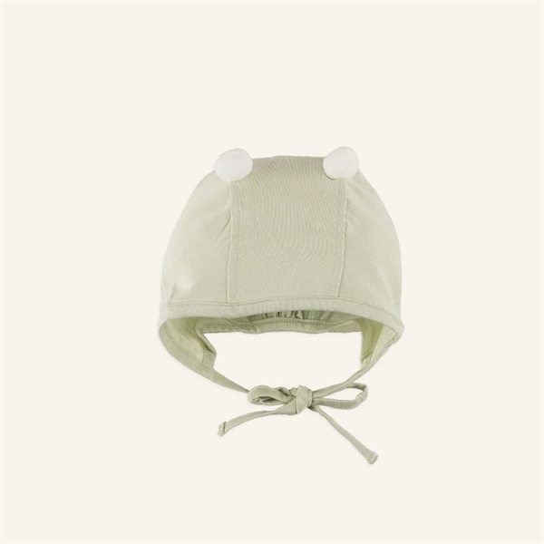 BC1943 - 3M/12M Mũ Buộc dây Quả bông Bonnet Muda Bubaby - Xanh matcha