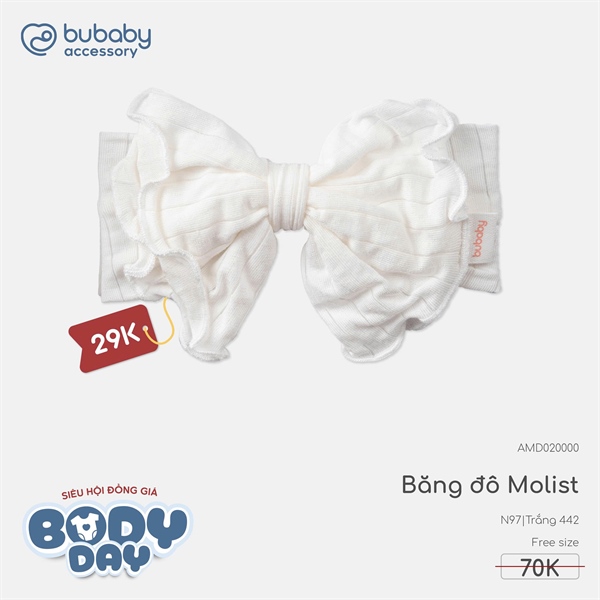 MD0200 - Băng đô Molist Bubaby - Trắng 442