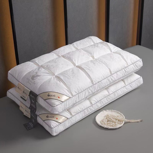 Ruột gối Nitrogen ô vuông Cloud Lift | 100% sợi siêu mảnh siêu đàn hồi - Vỏ vải jacquard mật độ cao (1 Cái ) - Bán theo cặp