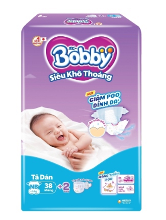 Tã dán trẻ em Bobby size newborn (Bịch 38 miếng) - Japan