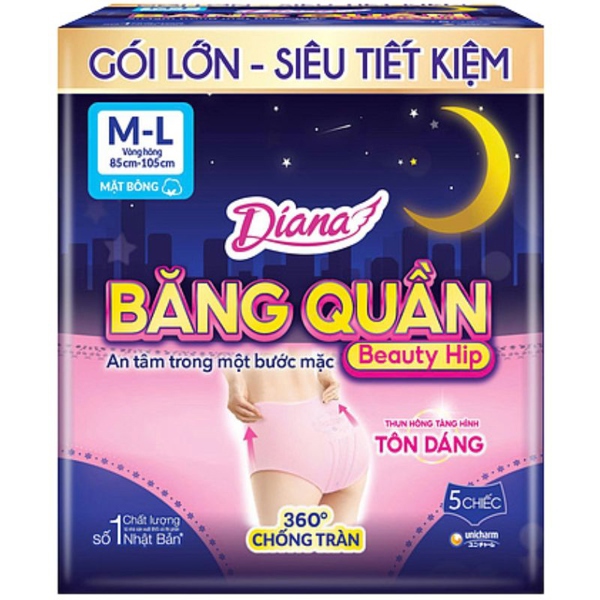 BVS Diana Băng quần size M-L (Gói 5 chiếc) - Unicharm