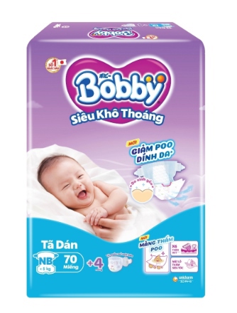 Tã dán trẻ em Bobby size newborn (Bịch 70 miếng) - Japan