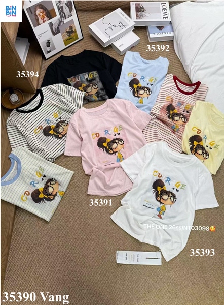 35392-Áo thun cô gái xanh đeo kính