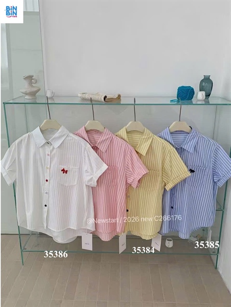 35384-Áo SM Ngựa Vàng Sọc