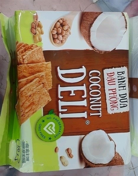 Bánh dừa đậu phộng Deli 170g