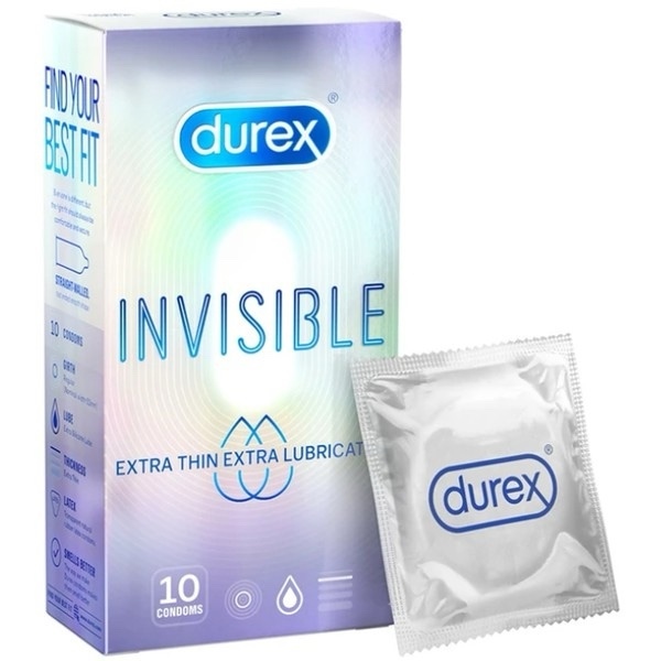Durex invisible extra lubricated 10S