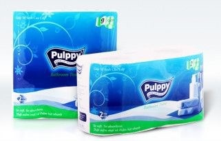 Giấy vệ sinh Pulppy xanh
