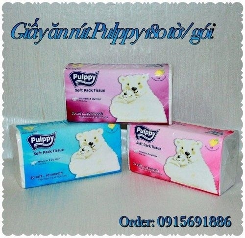 Pulppy giấy rút 180 tờ