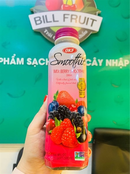 Nước sinh tố OKF korean dâu Việt quất smoothie 500ml