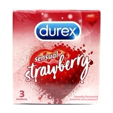 Bao cao su Durex sensual strawberry 3 cái