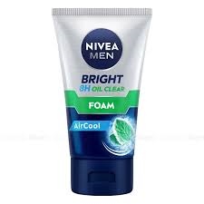 88869 SỮA RỬA MẶT NIVEA NAM BRIGHT 8H OIL CLEAR FOAM 100G