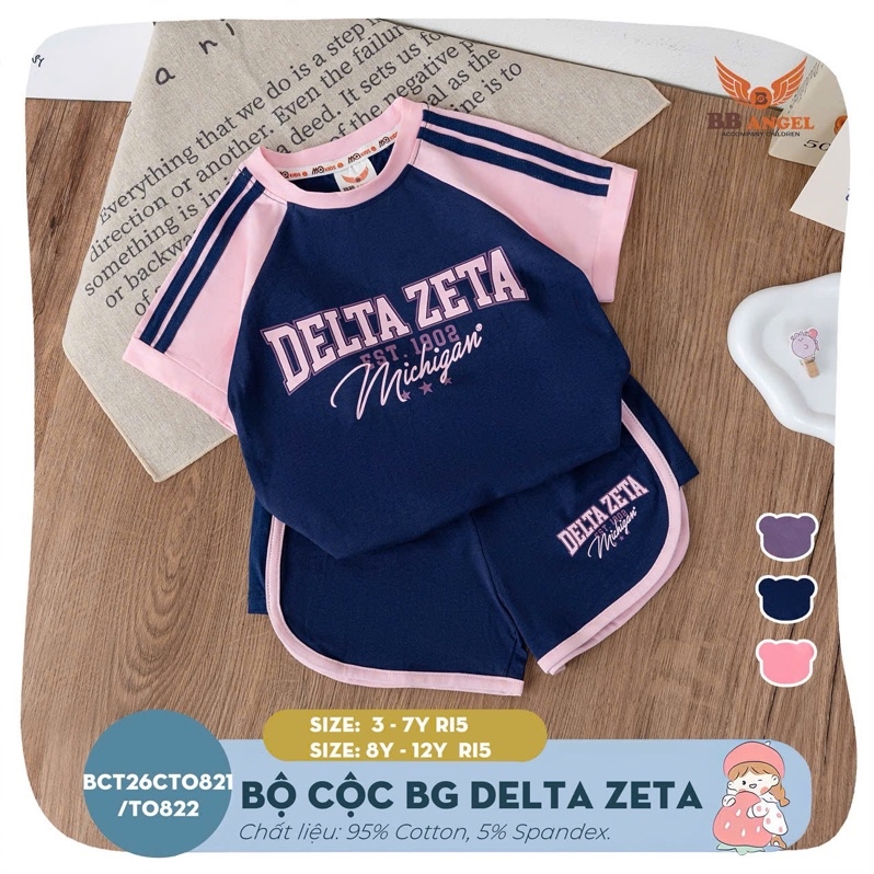 Bộ cộc tay bé gái BCT26CT0822