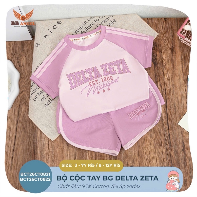 Bộ cộc tay bé gái BCT26CT0821