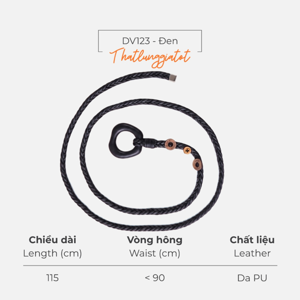 Đai váy da đan thắt nút đi biển, dây quấn eo màu xanh trắng hồng bản nhỏ DV123 - Thắt Lưng Giá Tốt